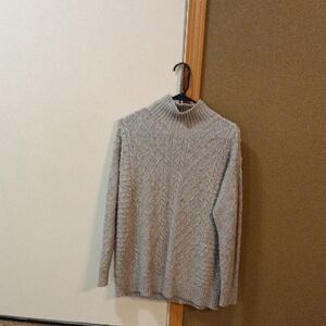 Ann Taylor Light Gray Turtleneck Sweater